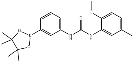 1-(2-Methoxy-5-methylphenyl)-3-[3-(tetramethyl-1,3,2-dioxaborolan-2-yl)phenyl]urea,2096996-78-8,结构式