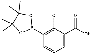 2-Chloro-3-(4,4,5,5-tetramethyl-1,3,2-dioxaborolan-2-yl)benzoic acid Struktur