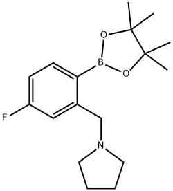 1667753-41-4 1-{[5-fluoro-2-(tetramethyl-1,3,2-dioxaborolan-2-yl)phenyl]methyl}pyrrolidine