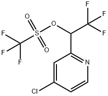 トリフルオロメタンスルホン酸1-(4-クロロピリジン-2-イル)-2,2,2-トリフルオロエチル 化学構造式