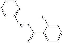 Phenylmercury salicylate Solution 结构式