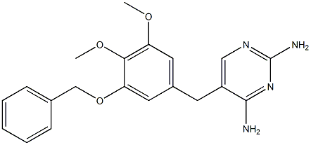 5-(3-(benzyloxy)-4,5-diMethoxybenzyl)pyriMidine-2,4-diaMine,,结构式