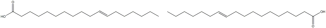 trans-11-Octadecenoic acid (Vaccenic acid) 化学構造式