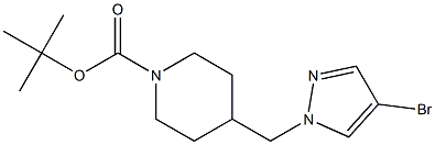 4-(4-BroMo-pyrazol-1-ylMethyl)-piperidine-1-carboxylic acid tert-butyl ester Structure