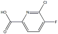 2-氯-3-氟吡啶-6-甲酸, , 结构式