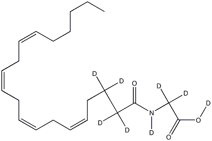 Arachidonoyl Glycine-d8 化学構造式