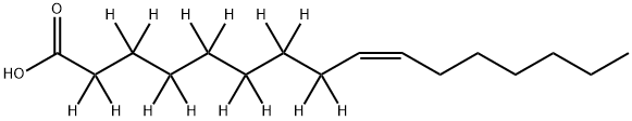 Palmitoleic Acid-d14, 184708-66-5, 结构式