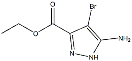 5 -氨基- 4 -溴-1H-吡唑- 3 -羧酸乙酯, , 结构式