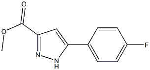 Methyl 5-(4-fluorophenyl)-1H-pyrazole-3-carboxylate 化学構造式