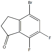 4-broMo-6,7-difluoro-2,3-dihydroinden-1-one,,结构式