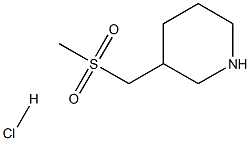 3-甲磺酰基甲基哌啶盐酸盐 结构式