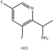 1-(3,5-二氟吡啶-2-基)乙烷-1-胺盐酸盐 结构式