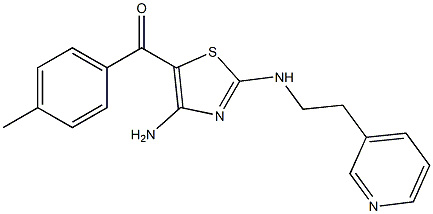 (4-aMino-2-((2-(pyridin-3-yl)ethyl)aMino)thiazol-5-yl)(p-tolyl)Methanone Structure