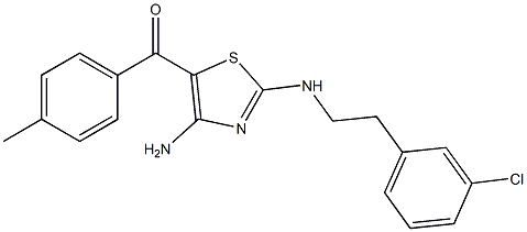 (4-aMino-2-((3-chlorophenethyl)aMino)thiazol-5-yl)(p-tolyl)Methanone Structure