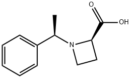 (R)-1-((R)-1-phenylethyl)azetidine-2-carboxylic acid 化学構造式