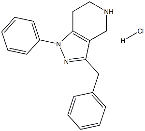 3-benzyl-1-phenyl-4,5,6,7-tetrahydro-1H-pyrazolo[4,3-c]pyridine hydrochloride Structure