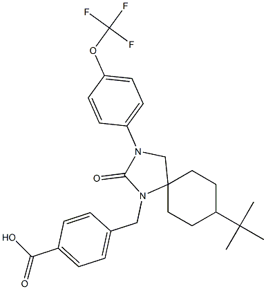 4-((8-(tert-butyl)-2-oxo-3-(4-(trifluoroMethoxy)phenyl)-1,3-diazaspiro[4.5]decan-1-yl)Methyl)benzoic acid|