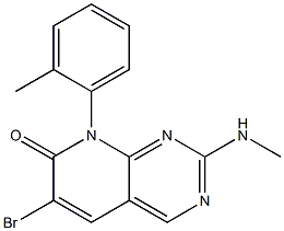 6-broMo-2-(MethylaMino)-8-(o-tolyl)pyrido[2,3-d]pyriMidin-7(8H)-one Structure