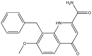 8-benzyl-7-Methoxy-4-oxo-1,4-dihydroquinoline-2-carboxaMide Structure