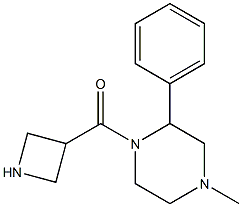 azetidin-3-yl(4-Methyl-2-phenylpiperazin-1-yl)Methanone,,结构式