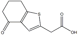 2-(4,5,6,7-tetrahydro-4-oxobenzo[b]thiophen-2-yl)acetic acid Structure