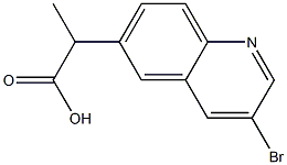 2-(3-BROMOQUINOLIN-6-YL)PROPANOIC ACID 结构式