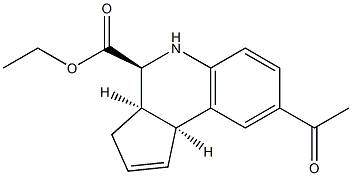 (3aR,4S,9bS)-ethyl 8-acetyl-3a,4,5,9b-tetrahydro-3H-cyclopenta[c]quinoline-4-carboxylate Struktur