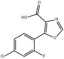 1247342-25-1 5-(4-CHLORO-2-FLUOROPHENYL)-1,3-OXAZOLE-4-CARBOXYLIC ACID