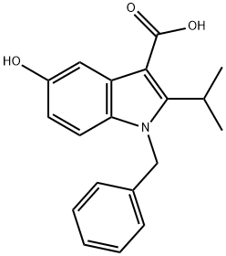 1-benzyl-5-hydroxy-2-isopropyl-1H-indole-3-carboxylic acid Structure