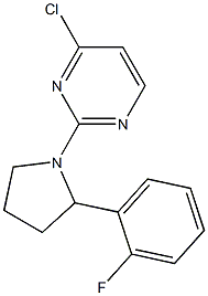 4-Chloro-2-[2-(2-fluoro-phenyl)-pyrrolidin-1-yl]-pyriMidine,,结构式