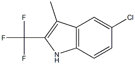 5-Chloro-3-Methyl-2-(trifluoroMethyl)-1H-indole,,结构式