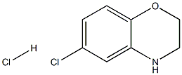 6-chloro-3,4-dihydro-2H-benzo[b][1,4]oxazine hydrochloride,,结构式