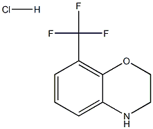 8-(trifluoroMethyl)-3,4-dihydro-2H-benzo[b][1,4]oxazine hydrochloride 结构式