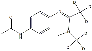 N'-(4-AcetylaMinophenyl)-N,N-diMethylacetaMidine-d6,1795137-54-0,结构式