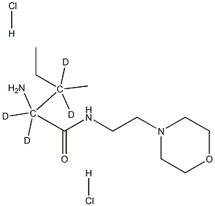 [S-(R*,R*)]-2-AMino-3-Methyl-N-[2-(4-Morpholinyl)ethyl]pentanaMide-d4 Dihydrochloride Struktur