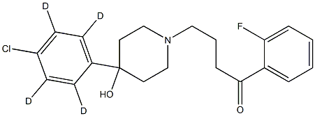 4-[4-(4-Chlorophenyl-d4)-4-hydroxy-1-piperidinyl]-1-(2-fluorophenyl)-1-butanone 化学構造式