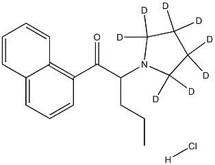 1-(1-Naphthalenyl)-2-(1-pyrrolidinyl-d8)-1-pentanone Hydrochloride Structure