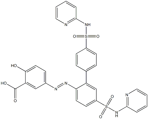 5-[[2-[4-(2-PyridylsulfaMoyl)phenyl]-4-(2-PyridylsulfaMoyl)phenyl]azo]salicylic Acid Structure