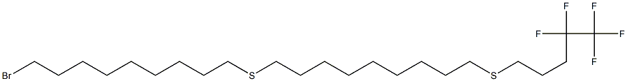 9-[[9-[(4,4,5,5,5-Pentafluoropentyl)thio]nonyl]thio]nonyl BroMide 结构式