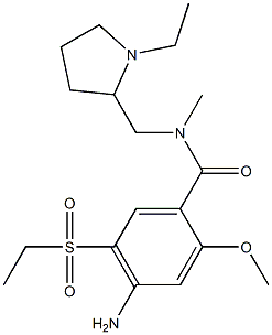 4-AMino-N-[(1-ethyl-2-pyrrolidinyl)Methyl]-5-(ethylsulfonyl)-2-Methoxy-N-MethylbenzaMide Struktur