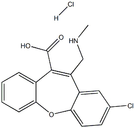 2-chloro-11-((MethylaMino)Methyl)dibenzo[b,f]oxepine-10-carboxylic acid (Hydrochloride) Structure