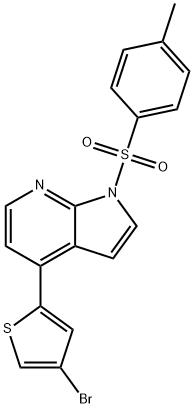 4-(4-broMothiophen-2-yl)-1-tosyl-1H-pyrrolo[2,3-b]pyridine Struktur