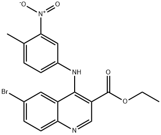 ethyl 6-broMo-4-(4-Methyl-3-nitrophenylaMino)quinoline-3-carboxylate Structure