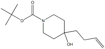 tert-butyl 4-(but-3-enyl)-4-hydroxypiperidine-1-carboxylate,,结构式