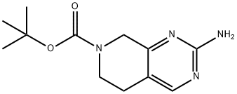 2-AMino-5,8-dihydro-6H-pyrido[3,4-d]pyriMidine-7-carboxylic acid tert-butyl ester 结构式