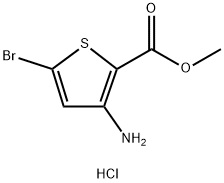 3-AMino-5-broMo-thiophene-2-carboxylic acid Methyl ester hydrochloride 结构式