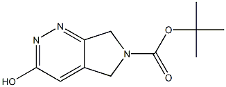 Tert-butyl 3-hydroxy-5H-pyrrolo[3,4-c]pyridazine-6(7H)-carboxylate,,结构式
