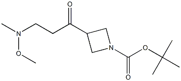 tert-butyl 3-(3-(Methoxy(Methyl)aMino)propanoyl)azetidine-1-carboxylate Structure