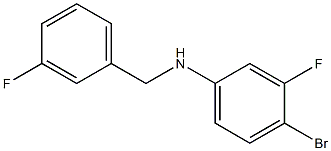 4-BroMo-3-fluoro-N-(3-fluorobenzyl)aniline, 97%, 1490053-52-5, 结构式