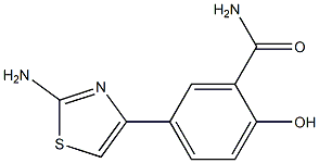 5-(2-氨基-4-噻唑基)-2-羟基苯甲酰胺,97%,,结构式